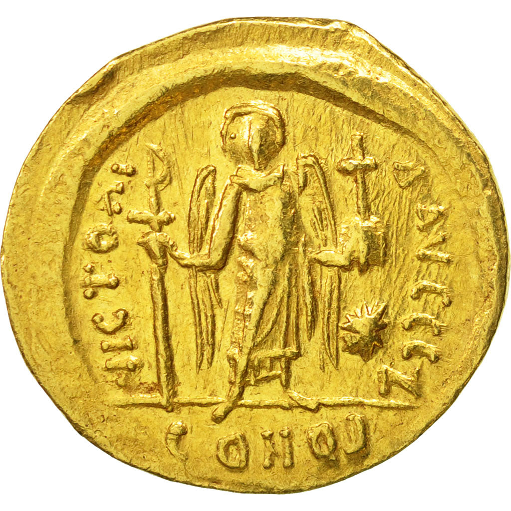 Justinian I, Solidus, Constantinople, BB+, Oro, Sear:140