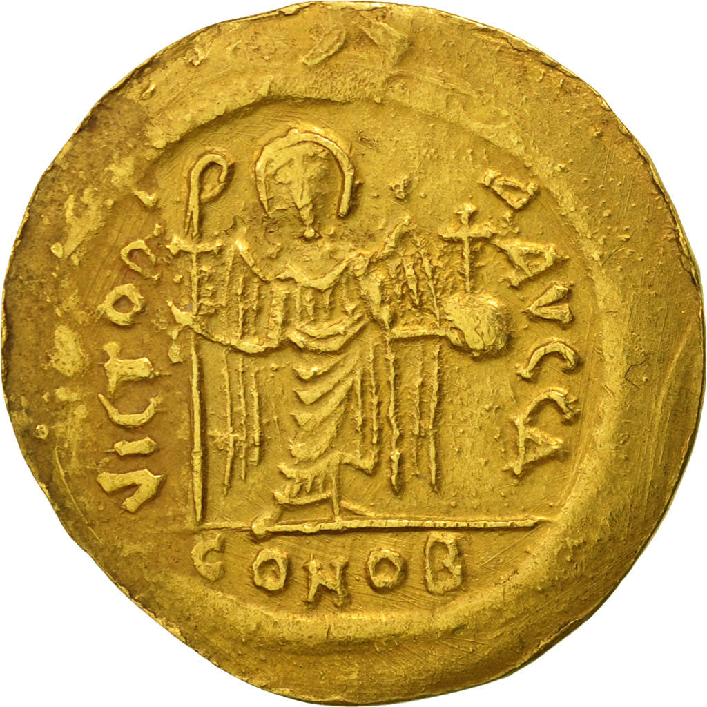 Coin, Maurice Tiberius, Solidus, Constantinople, AU(55-58), Gold, Sear:478