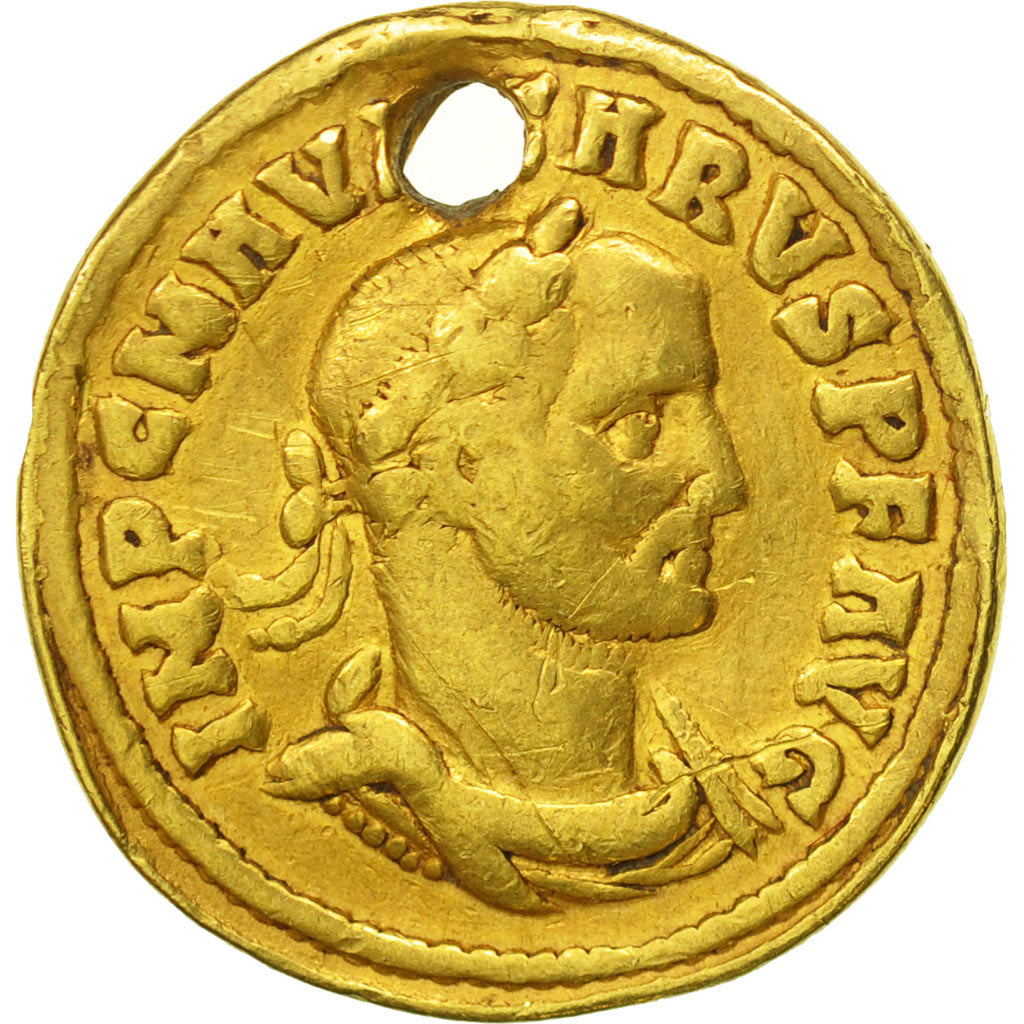 Carus, Aureus, Kyzikos, VF(20-25), Gold, RIC:116