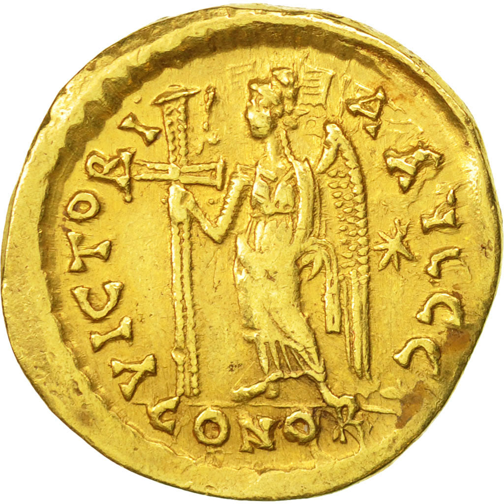 Basiliscus, Solidus, Constantinople, EF(40-45), Gold, RIC:1003