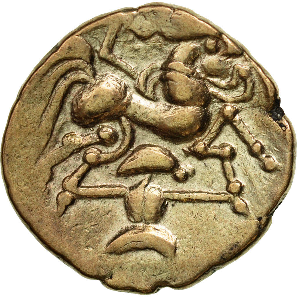 Namnetes, Statère à la croix, 1st century BC, Electrum, AU(50-53),Délestrée:2199