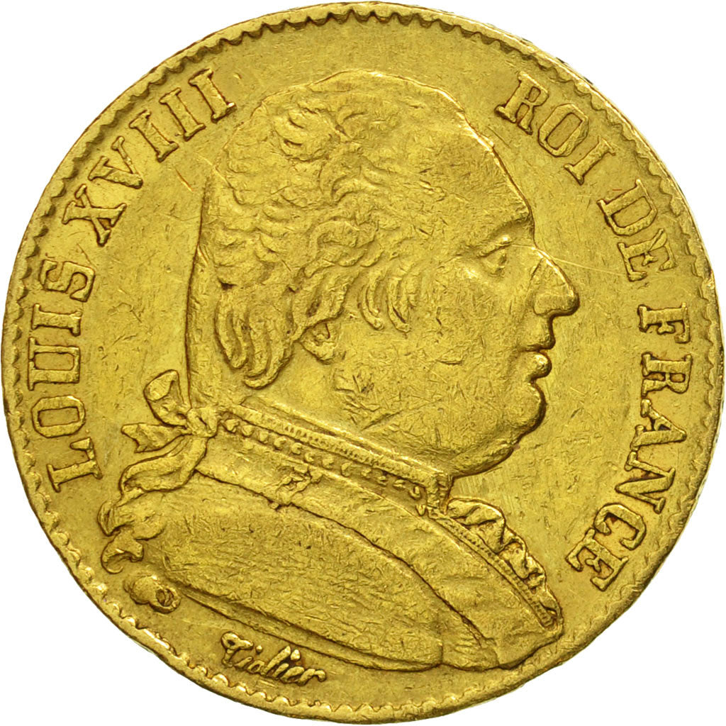 Münze, Frankreich, Louis XVIII, Louis XVIII, 20 Francs, 1815, Paris, SS, Gold