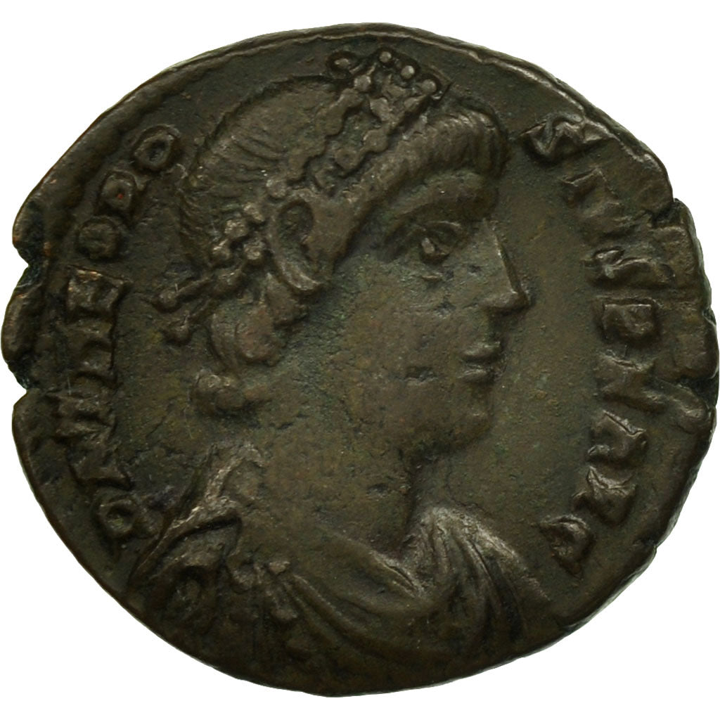 Coin, Theodosius I, Nummus, Nicomedia, EF(40-45), Bronze, RIC:31b
