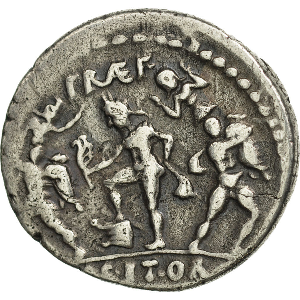 Münze, Sextus Pompey, Denarius, Sicily, SS, Silber, Crawford:511/3a