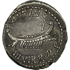 Marcus Antonius, Denarius, Traveling Mint, AU(50-53), Silver, Crawford:544/17