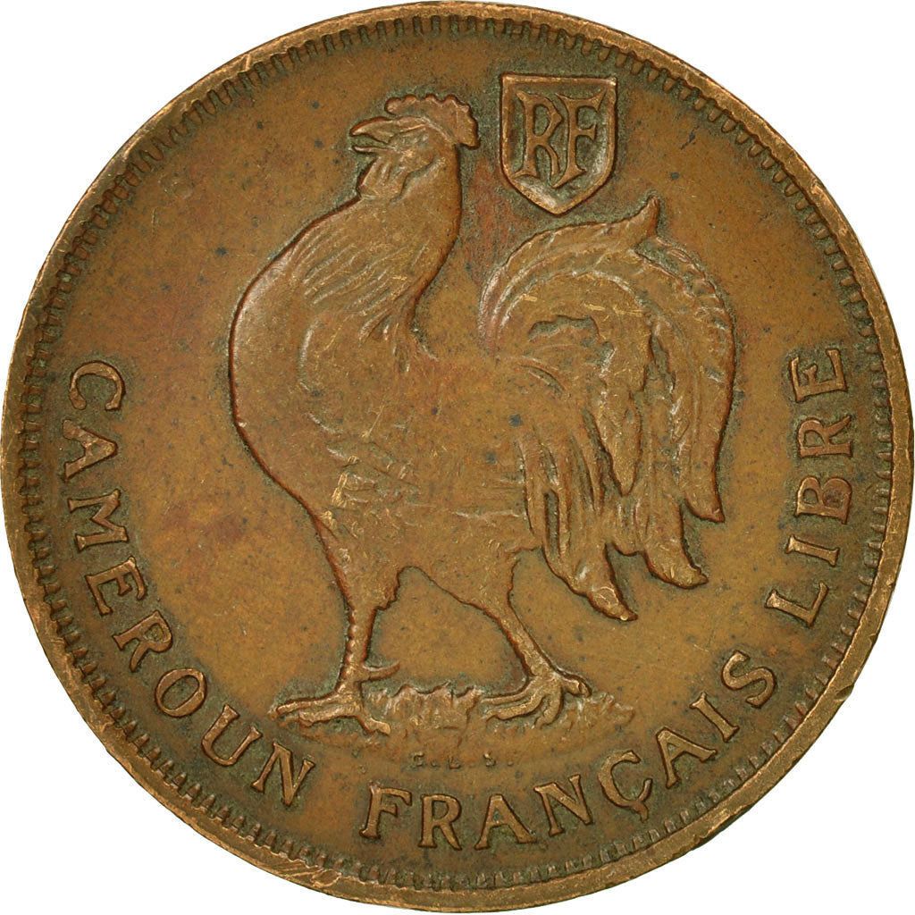 Coin, Cameroon, Franc, 1943, Pretoria, EF(40-45), Bronze, KM:7