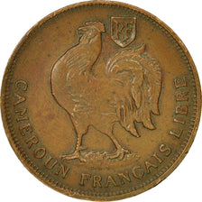 Munten, Kameroen, Franc, 1943, Pretoria, ZF, Bronze, KM:7