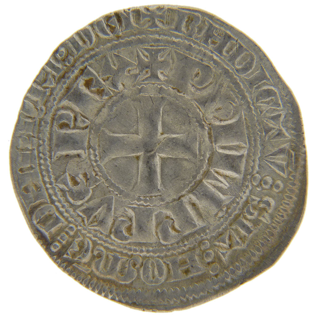 FRANCE, Maille Blanche, EF(40-45), Silver, Ciani #207, 2.10