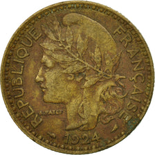 Coin, Cameroon, 2 Francs, 1924, Paris, EF(40-45), Aluminum-Bronze, KM:3