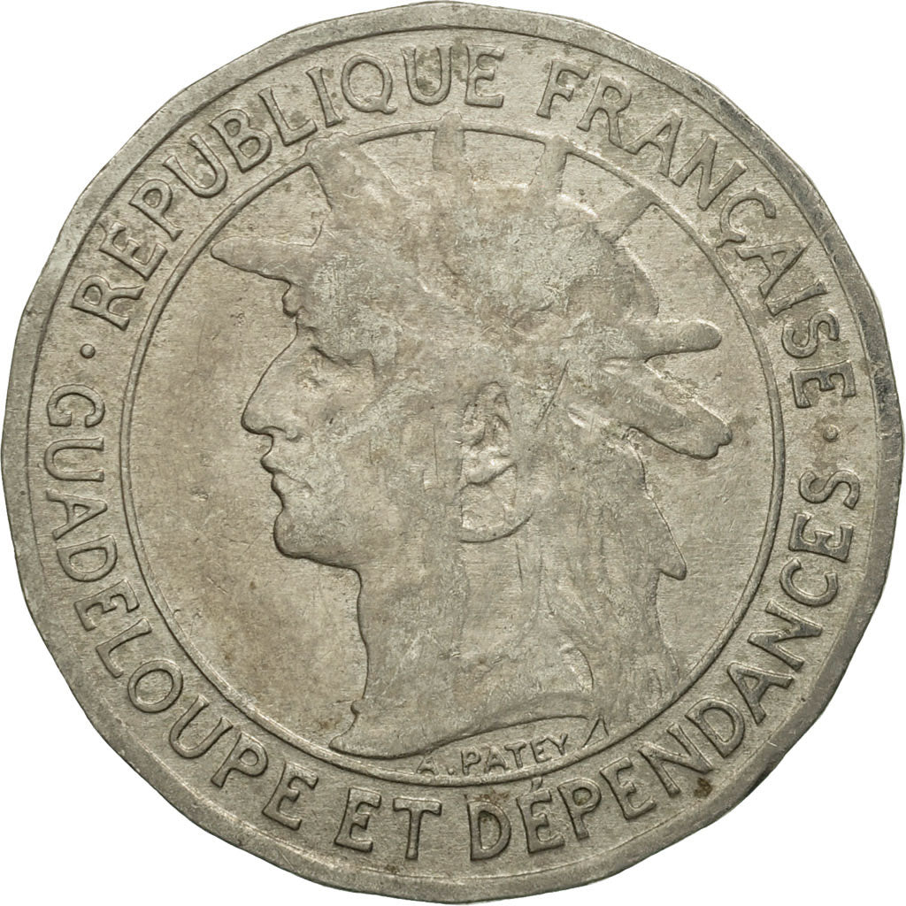 Guadeloupe, Franc, 1903, VF(30-35), Copper-nickel, KM:46, Lecompte:57