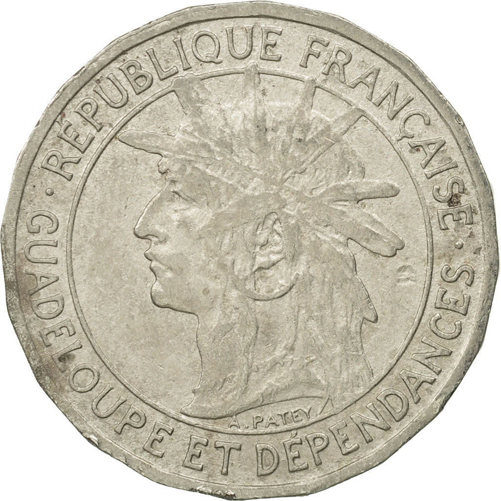 Guadeloupe, Franc, 1903, AU(50-53), Copper-nickel, KM:46, Lecompte:57
