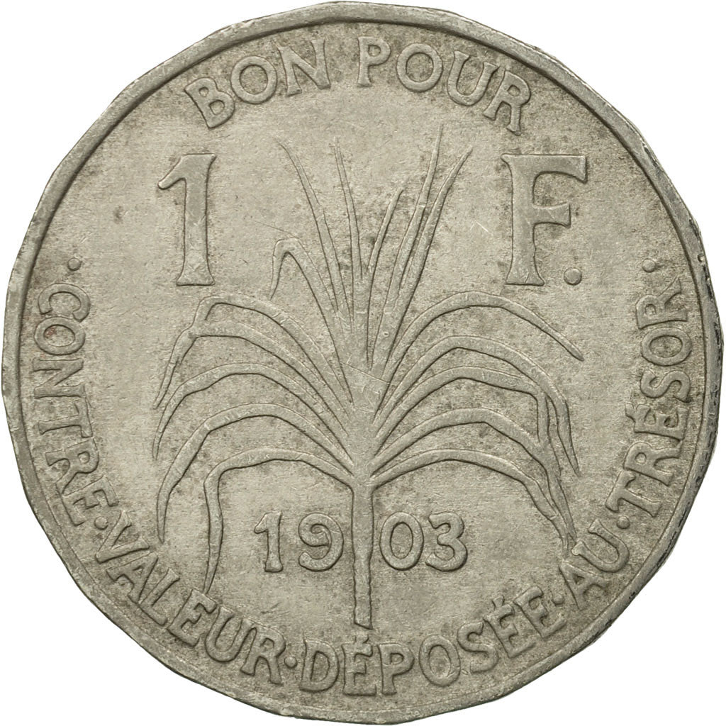 Monnaie, Guadeloupe, Franc, 1903, TTB, Copper-nickel, KM:46, Lecompte:57