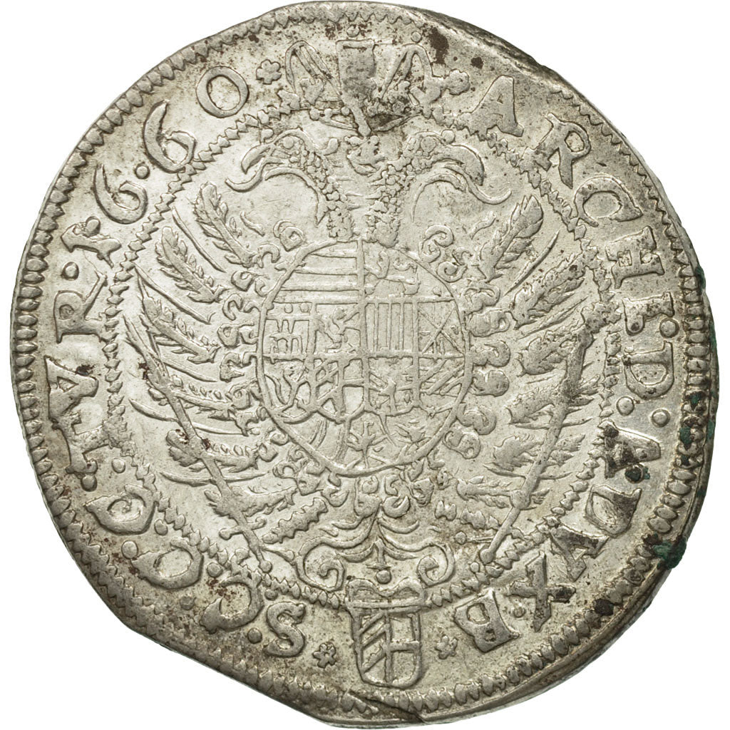 Austria, Leopold I, 15 Kreuzer, 1660, Vienna, AU(50-53), Silver, Herinek:914
