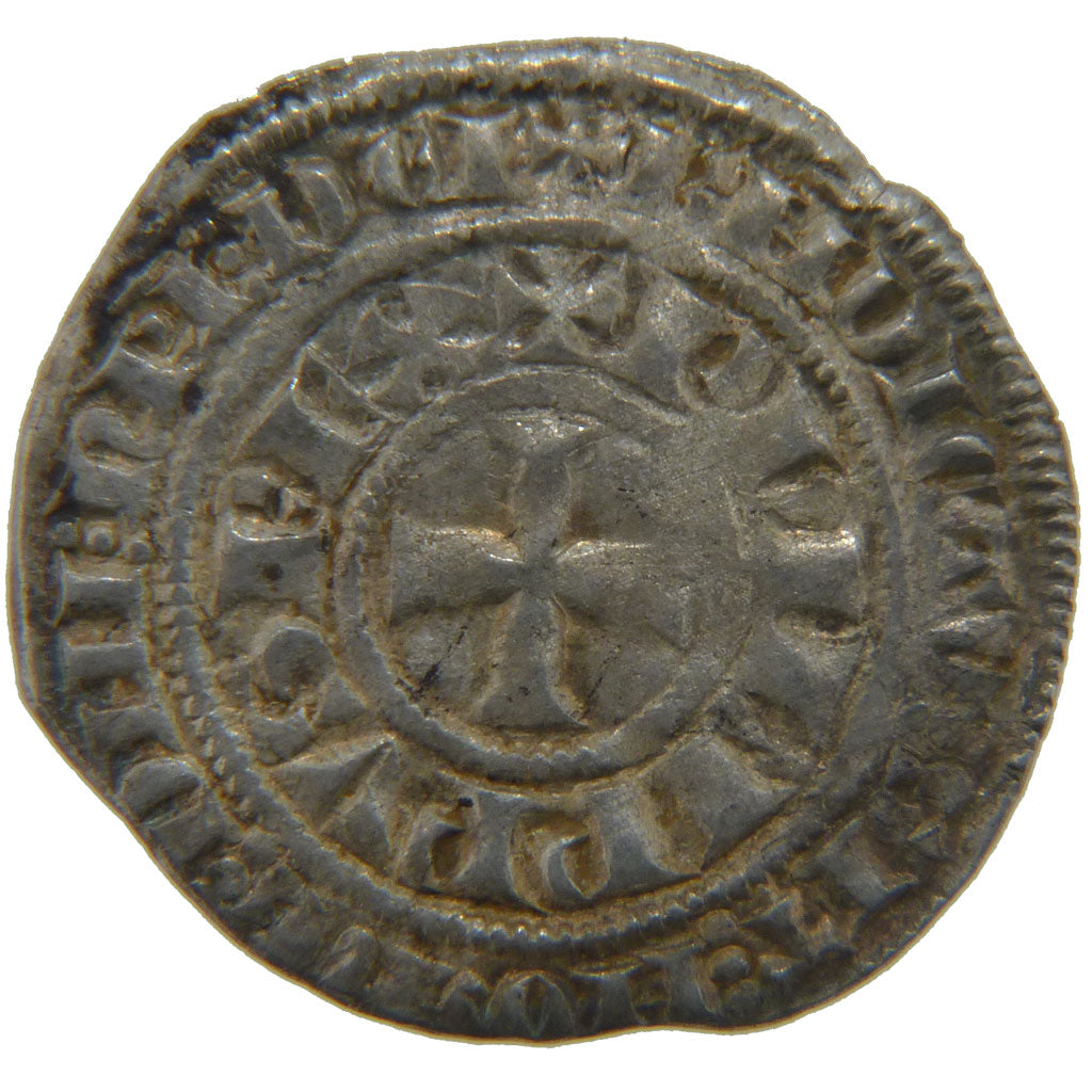 FRANCE, Maille Blanche, EF(40-45), Silver, Ciani #207, 2.20