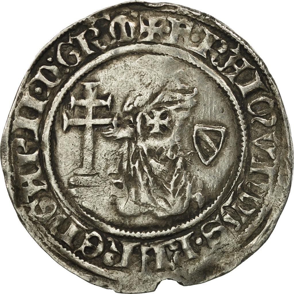 Rodi, The Order of St John, Raymond Berenger, Gigliato, MB+, Argento