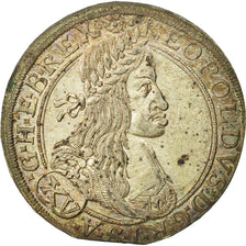 Austria, Leopold I, 15 Kreuzer, 1663, Vienna, MS(63), Silver, Herinek:922