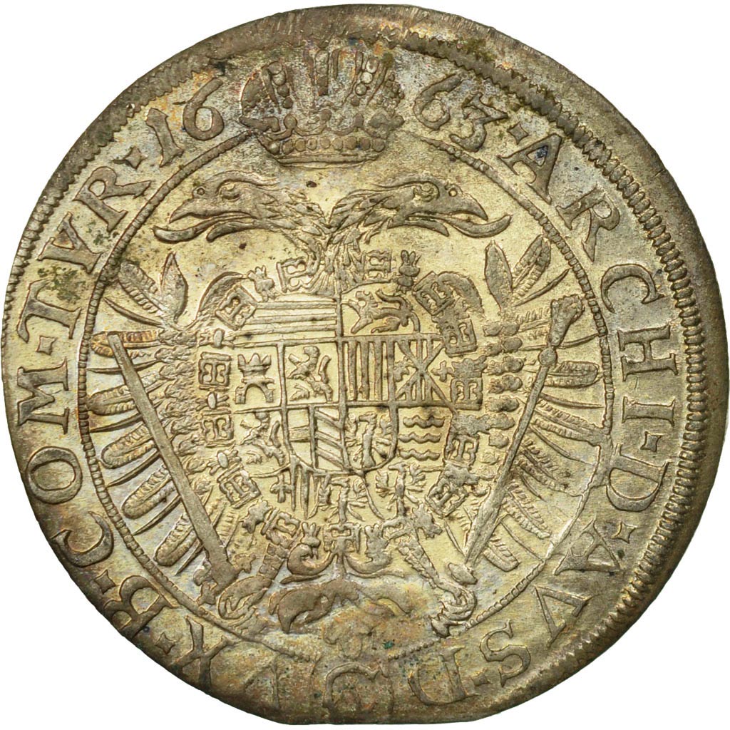 Austria, Leopold I, 15 Kreuzer, 1663, Vienna, SPL, Argento, KM:1170, Herinek:922
