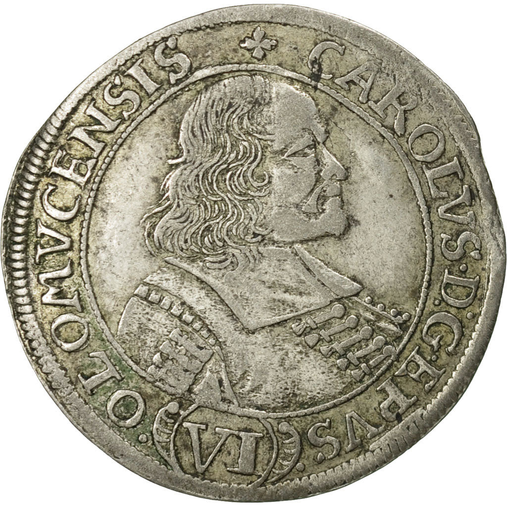 Coin, AUSTRIAN STATES, OLMUTZ, Karl II, 6 Kreuzer, 1674, EF(40-45), Silver