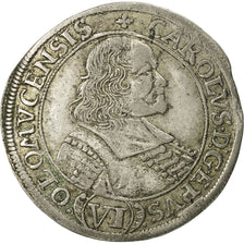 Munten, OOSTENRIJKSE STATEN, OLMUTZ, Karl II, 6 Kreuzer, 1674, ZF, Zilver