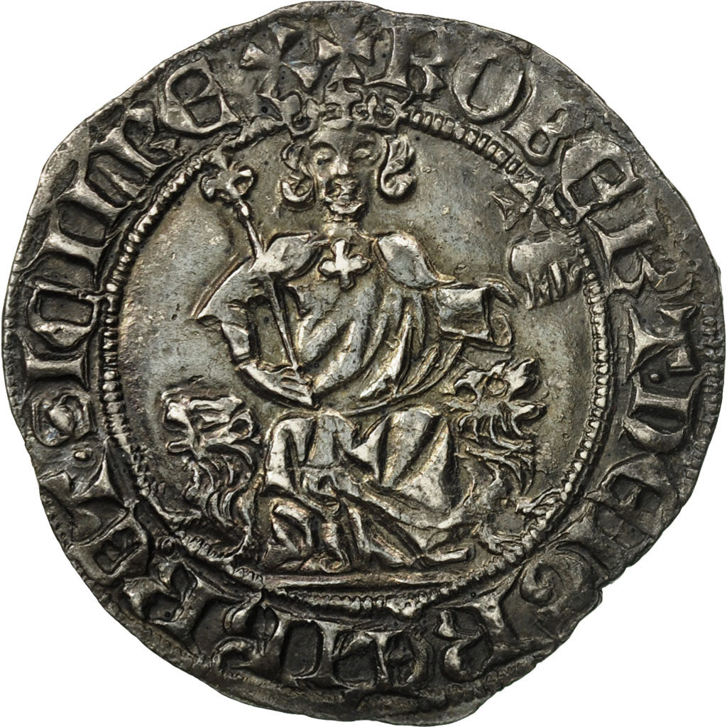 France, Provence, Robert d'Anjou, Carlin, Avignon, SUP, Argent, Boudeau:832