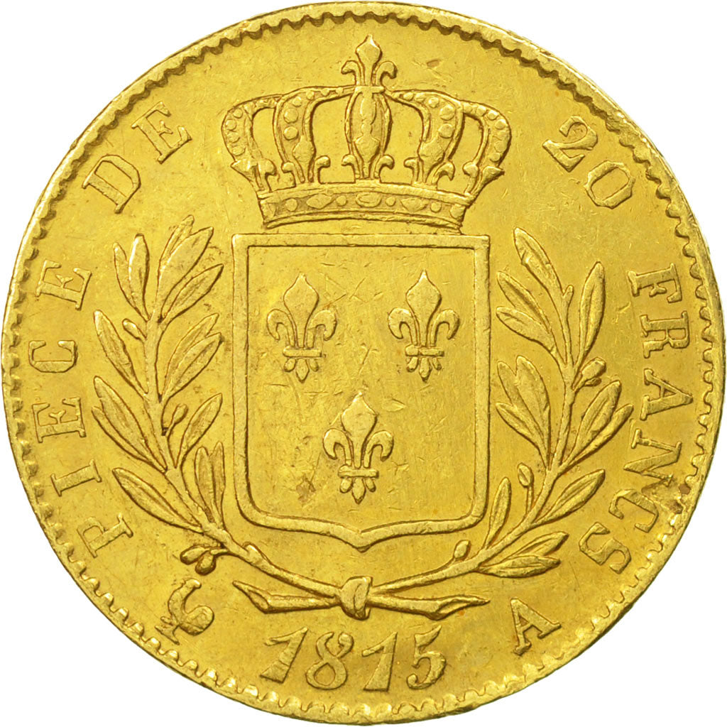 Monnaie, France, Louis XVIII, Louis XVIII, 20 Francs, 1815, Paris, TTB+, Or