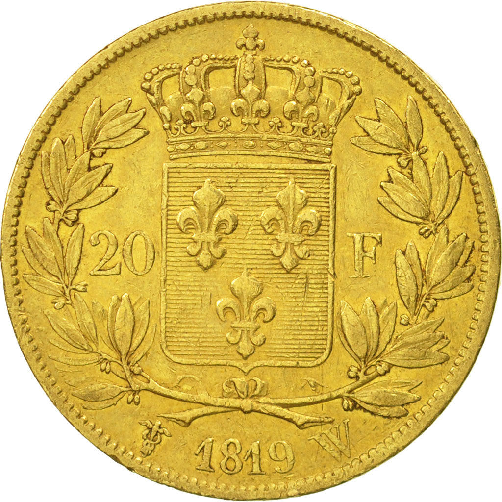 Monnaie, France, Louis XVIII, Louis XVIII, 20 Francs, 1819, Lille, TTB+, Or