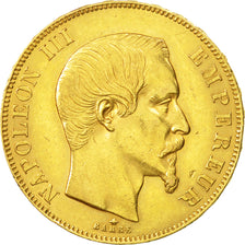 Moneda, Francia, Napoleon III, Napoléon III, 50 Francs, 1859, Strasbourg, MBC+