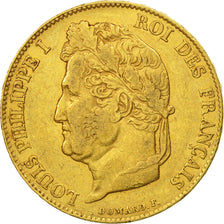 France, Louis-Philippe, 20 Francs, 1833, Paris, EF(40-45), Gold, KM:750.1