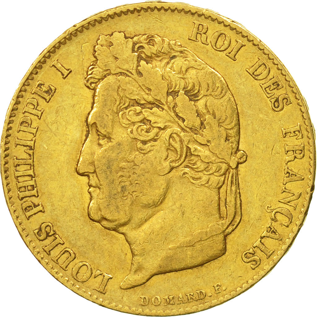 France, Louis-Philippe, 20 Francs, 1839, Paris, EF(40-45), Gold, KM:750.1