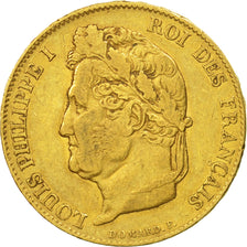 France, Louis-Philippe, 20 Francs, 1839, Paris, EF(40-45), Gold, KM:750.1