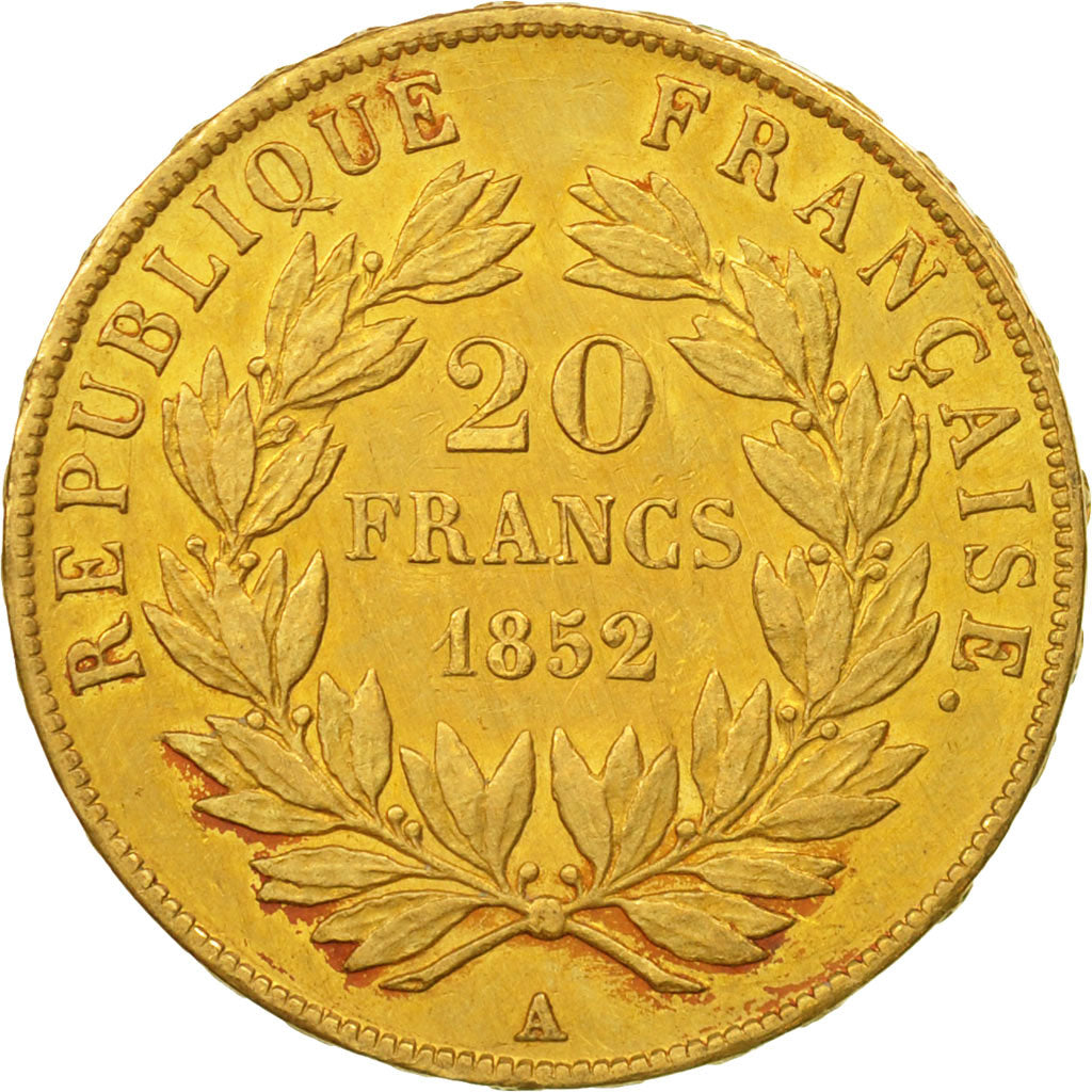 Münze, Frankreich, Napoleon III, Napoléon III, 20 Francs, 1852, Paris, SS+