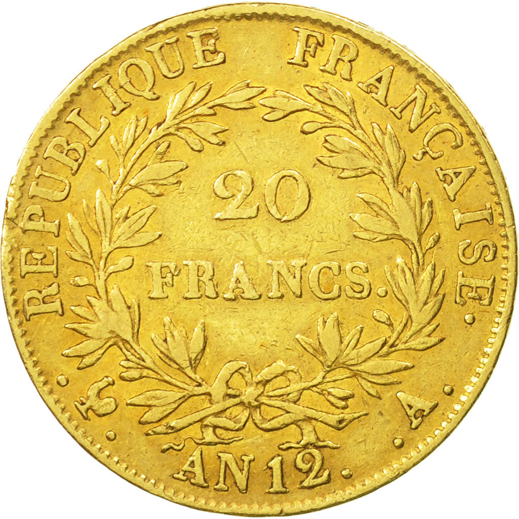 France, Napoléon I, 20 Francs, An 12, 1804, Paris, TTB, Or, Gadoury:1021