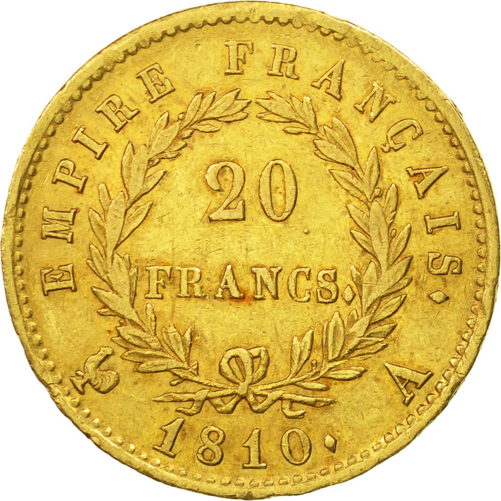 Coin, France, Napoléon I, 20 Francs, 1810, Paris, EF(40-45), Gold, KM:695.1