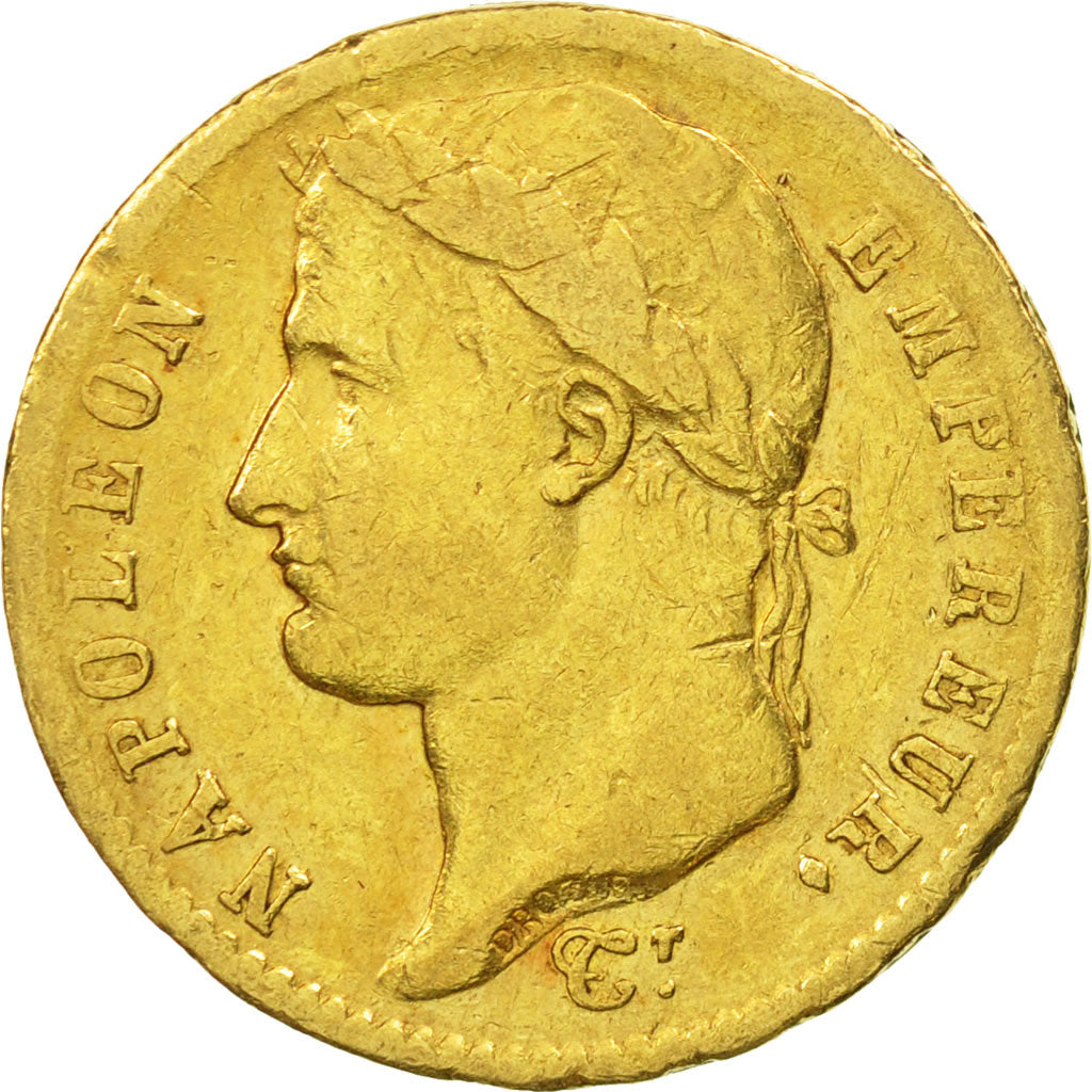 France, Napoléon I, 20 Francs, 1812, Paris, VF(30-35), Gold, KM:695.1