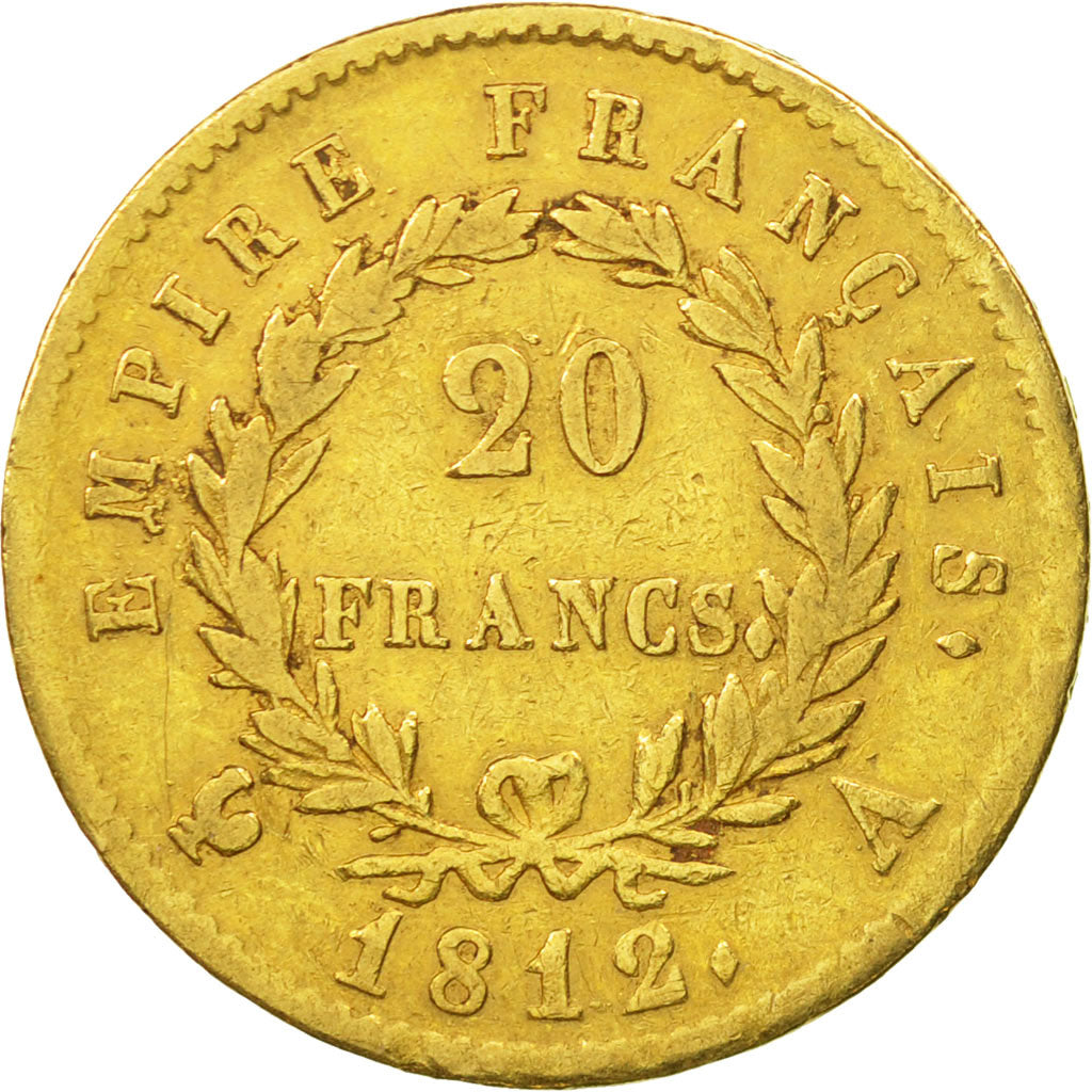 Munten, Frankrijk, Napoléon I, 20 Francs, 1812, Paris, ZF, Goud, KM:695.1