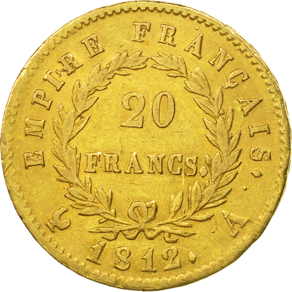 Coin, France, Napoléon I, 20 Francs, 1812, Paris, EF(40-45), Gold, KM:695.1