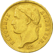 France, Napoléon I, 20 Francs, 1812, Paris, AU(50-53), Gold, KM:695.1