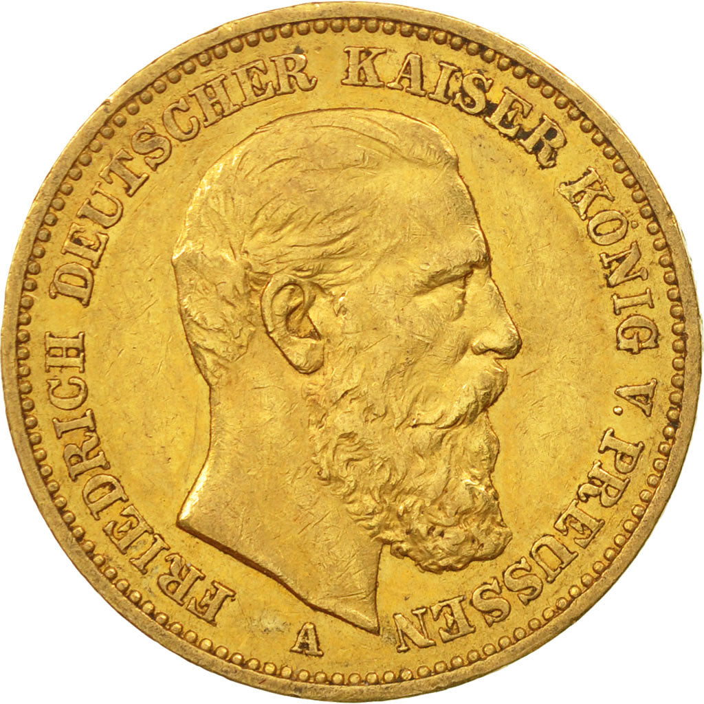 Moneda, Estados alemanes, PRUSSIA, Friedrich III, 20 Mark, 1888, Berlin, MBC+