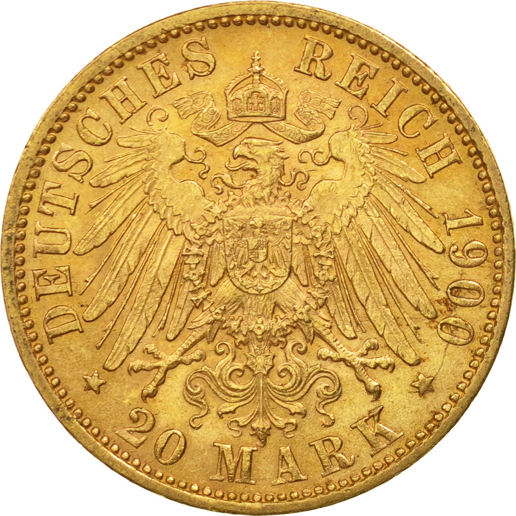 Stati tedeschi, BAVARIA, Otto, 20 Mark, 1900, Munich, SPL-, Oro, KM:920