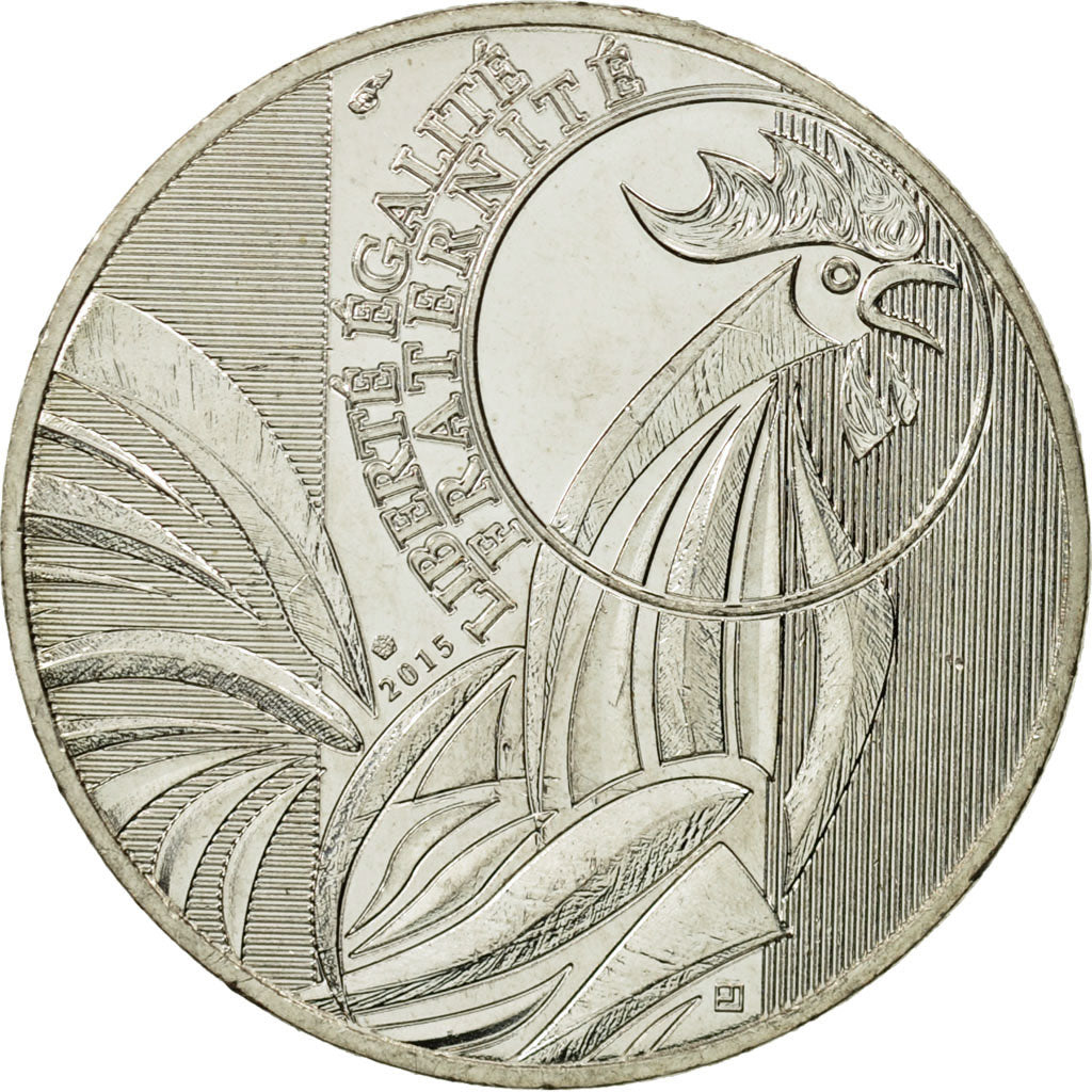 Francia, 10 Euro, Coq, 2015, SPL+, Argento