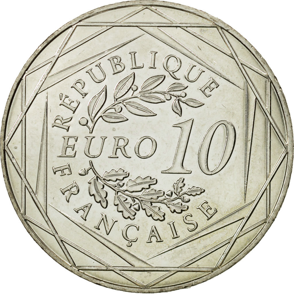 Francia, 10 Euro, Coq, 2015, SPL+, Argento