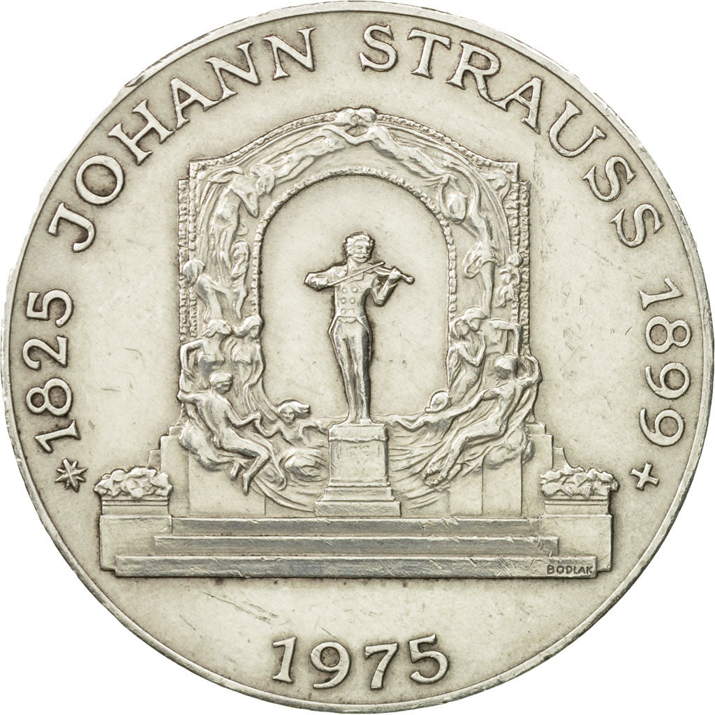 Austria, 100 Schilling, 1975, AU(55-58), Silver, KM:2923