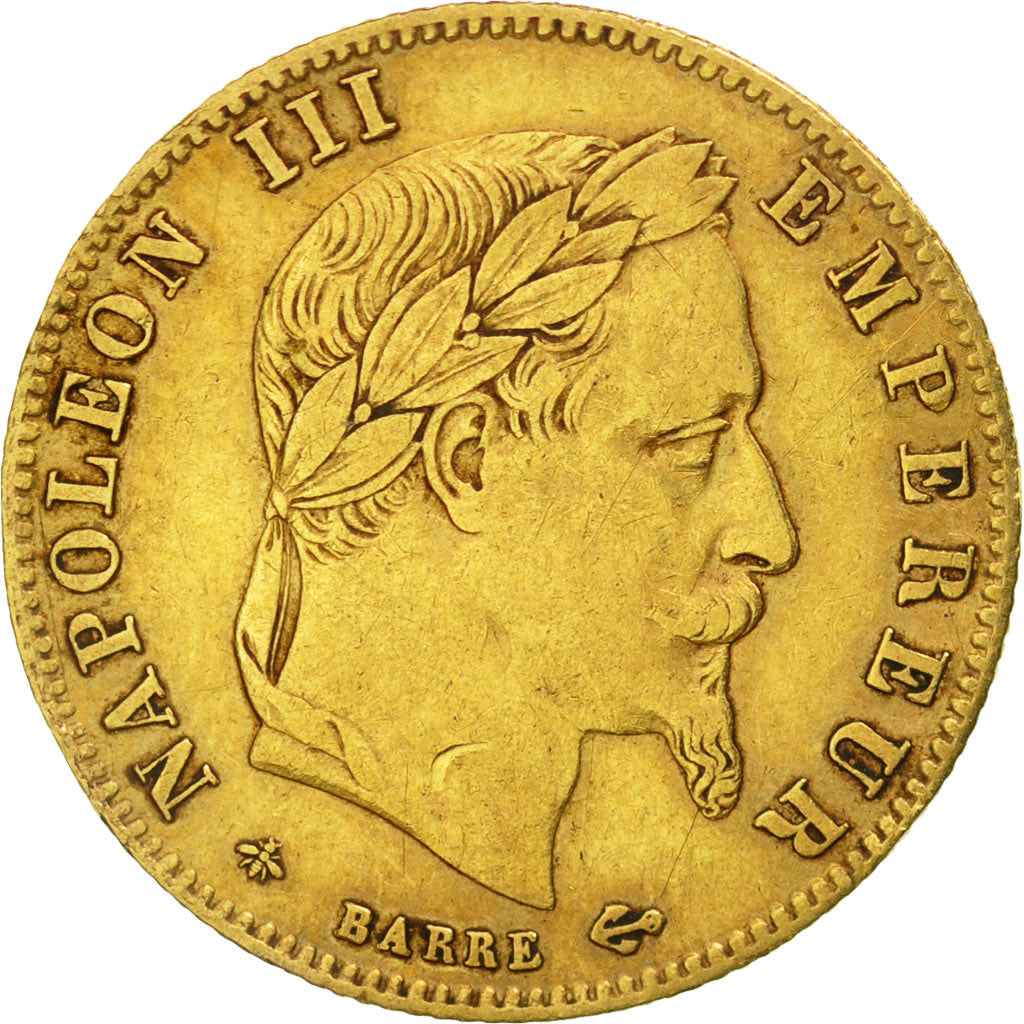 France, Napoleon III, 5 Francs, 1864, Paris, EF(40-45), Gold, KM:803.1