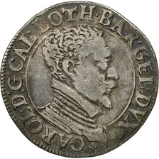 Coin, France, LORRAINE, Charles III, Teston, Nancy, EF(40-45), Silver