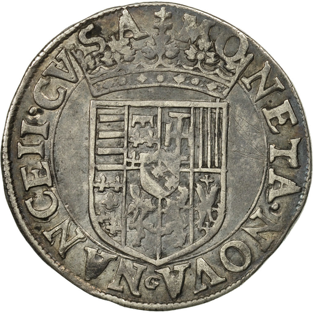 Coin, France, LORRAINE, Charles III, Teston, Nancy, EF(40-45), Silver