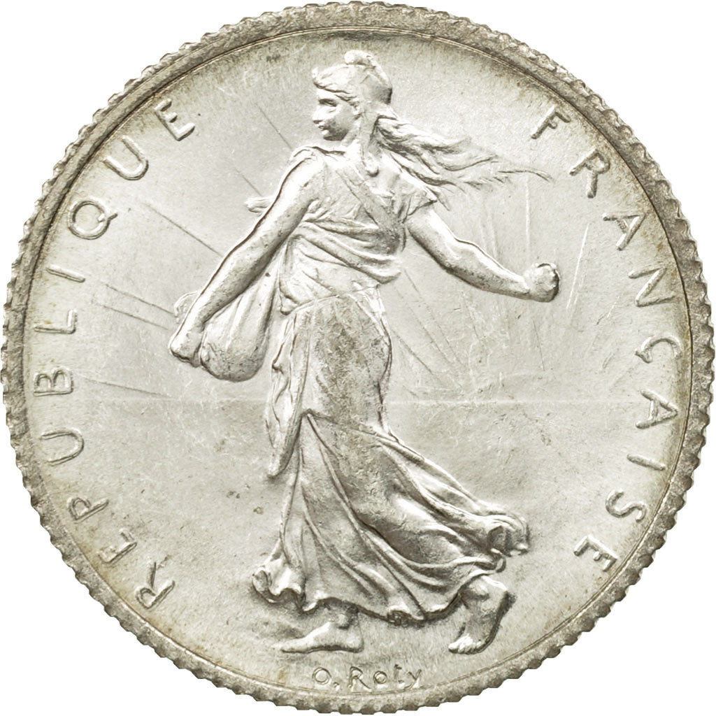 Moneta, Francia, Semeuse, Franc, 1916, Paris, FDC, Argento, KM:844.1