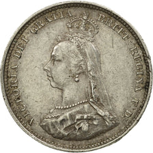Great Britain, Victoria, Shilling, 1883, EF(40-45), Silver, KM:761