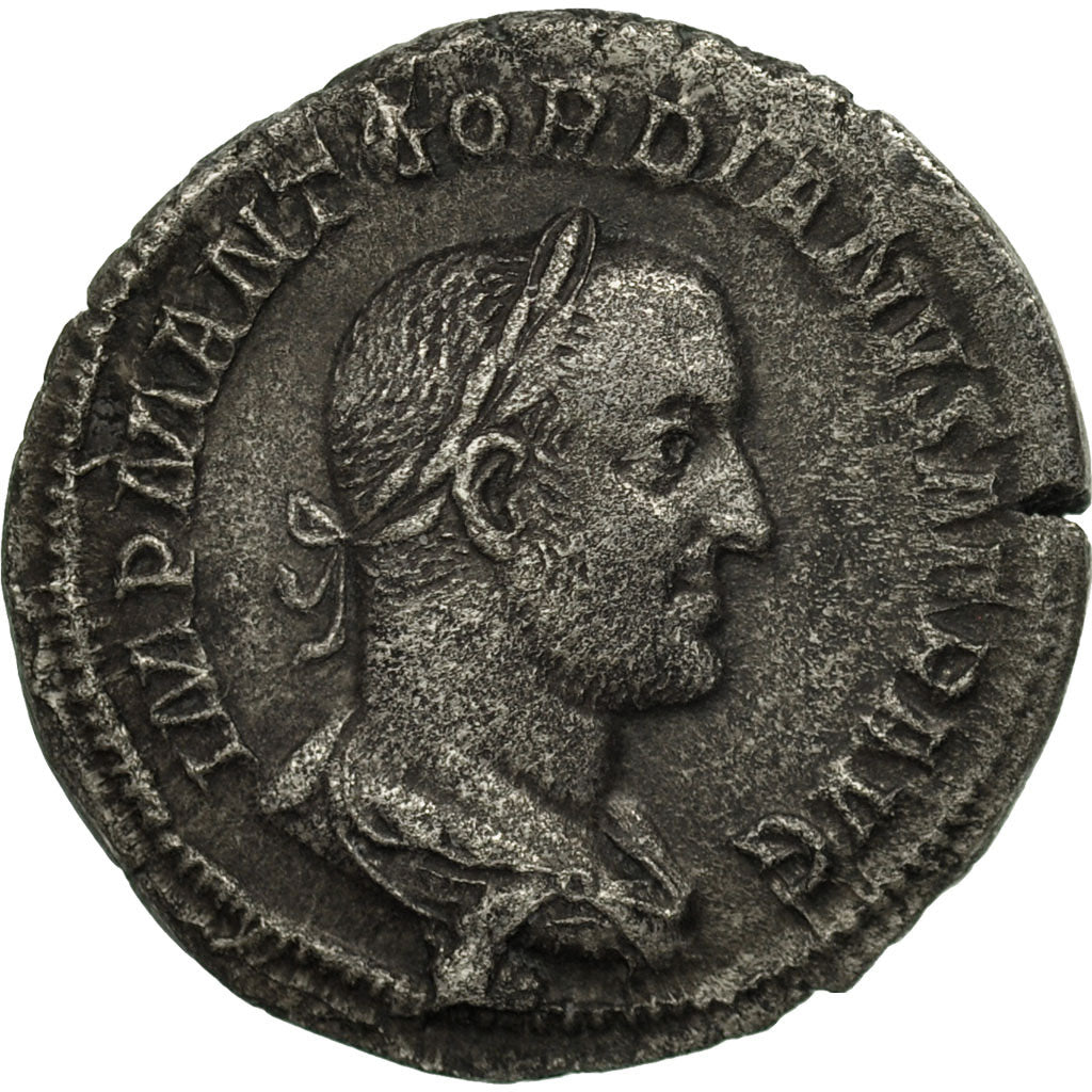 Gordian II, Denarius, Rome, SS+, Silber, RIC:3