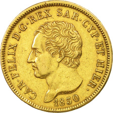 Coin, ITALIAN STATES, SARDINIA, Carlo Felice, 80 Lire, 1830, Genoa, AU(50-53)