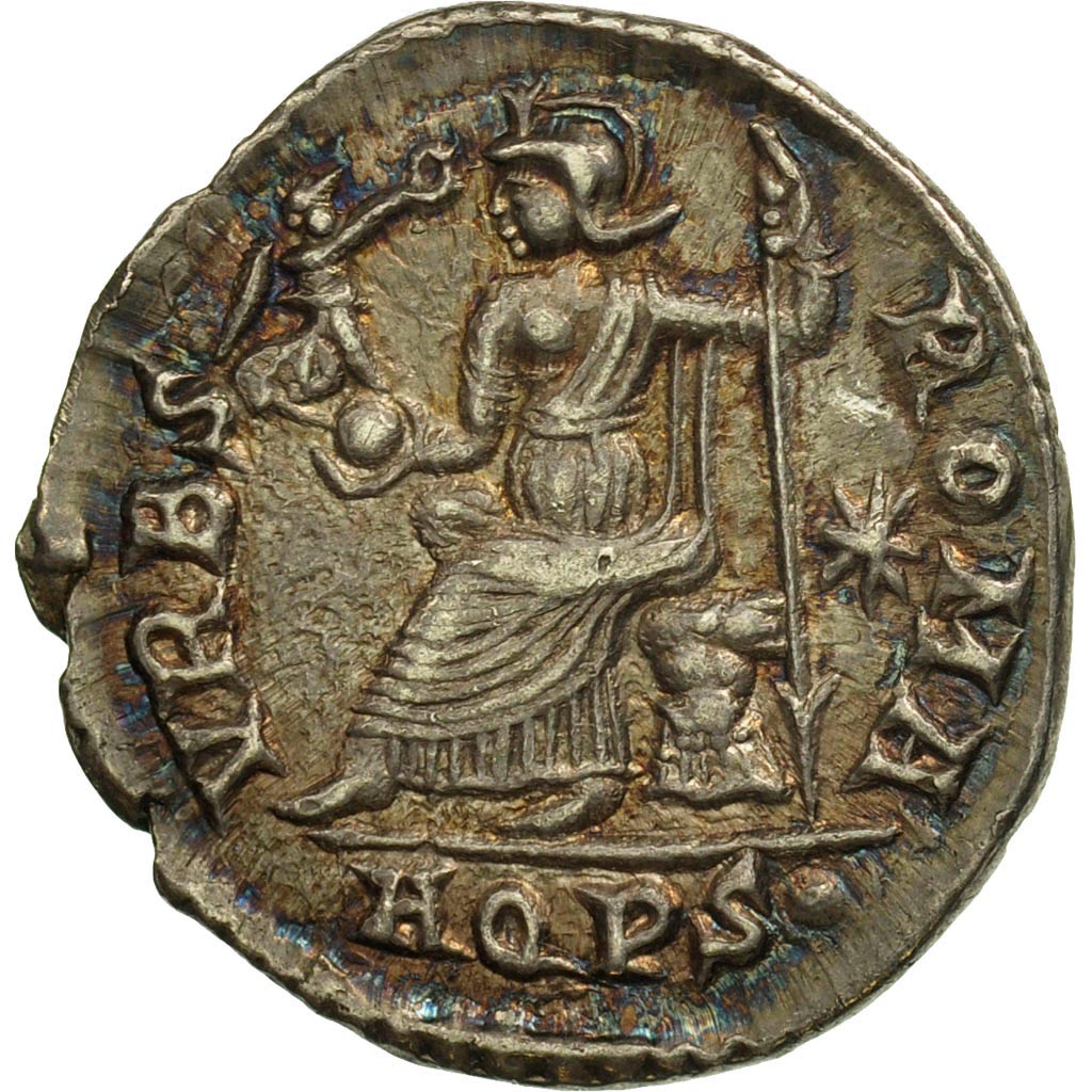 Coin, Valentinian II, Siliqua, Aquileia, AU(55-58), Silver, RIC:15d